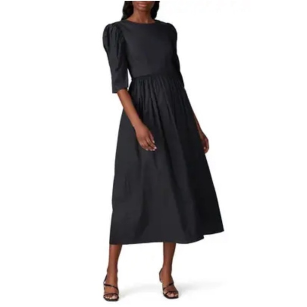 Brock Collection Elegant Black Midi Dress 2